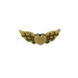 Maxbell 50 Pieces Antique Bronze Angel Wing Heart Spacer Beads Jewelry DIY Makings Online now