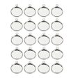 Maxbell 20Pc 12mm Silver Round Pendant Blank Cabochon Base Setting Trays DIY Jewelry Online Sale