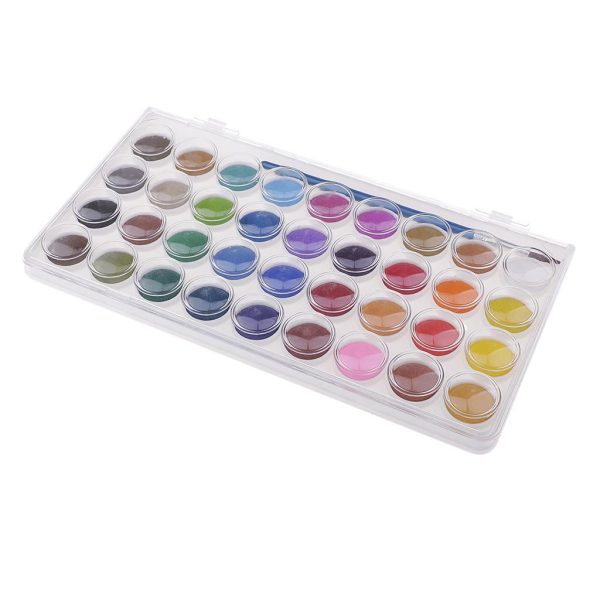 Maxbell 36 Colors Solid Watercolor Paints Pan Pigment Set With Painting Brush for Kids Children Artist Beginner Painting Kit Hot on Sale