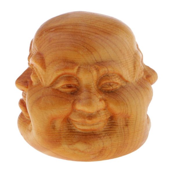 Maxbell Collectibles Chinese Hand Carved wooden Tibetan Buddhism Buddha head Statues on Sale