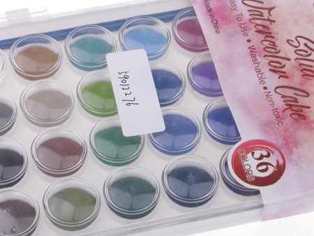 Maxbell 36 Colors Solid Watercolor Paints Pan Pigment Set With Painting Brush for Kids Children Artist Beginner Painting Kit Hot on Sale